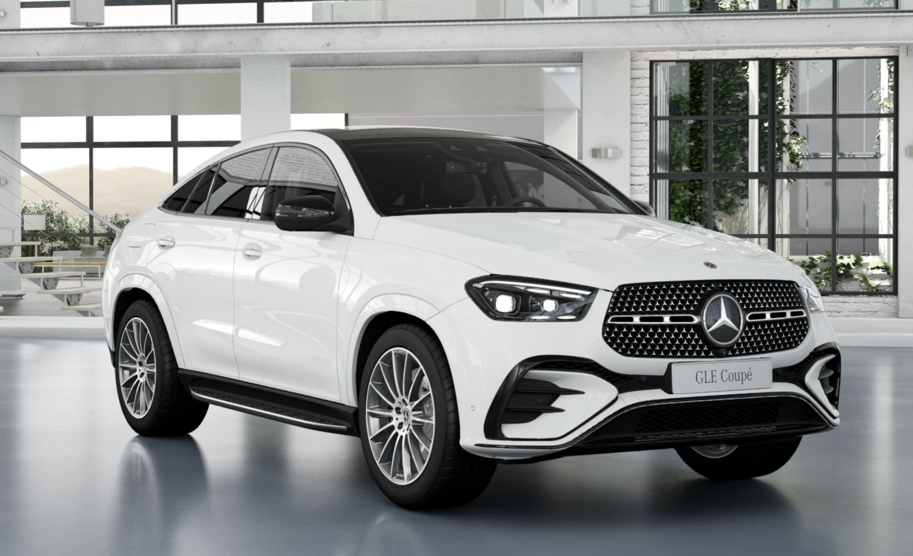 Mercedes GLE coupé 450d | nové české auto skladem | naftové SUV coupé | bílá s černou luxusní kůží nappa | super výbava | nové auto | ihned k předání | nákup online | AUTOiBUY.com